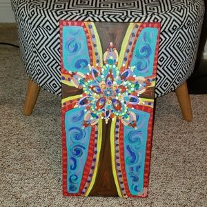 Cute cross canvas painting